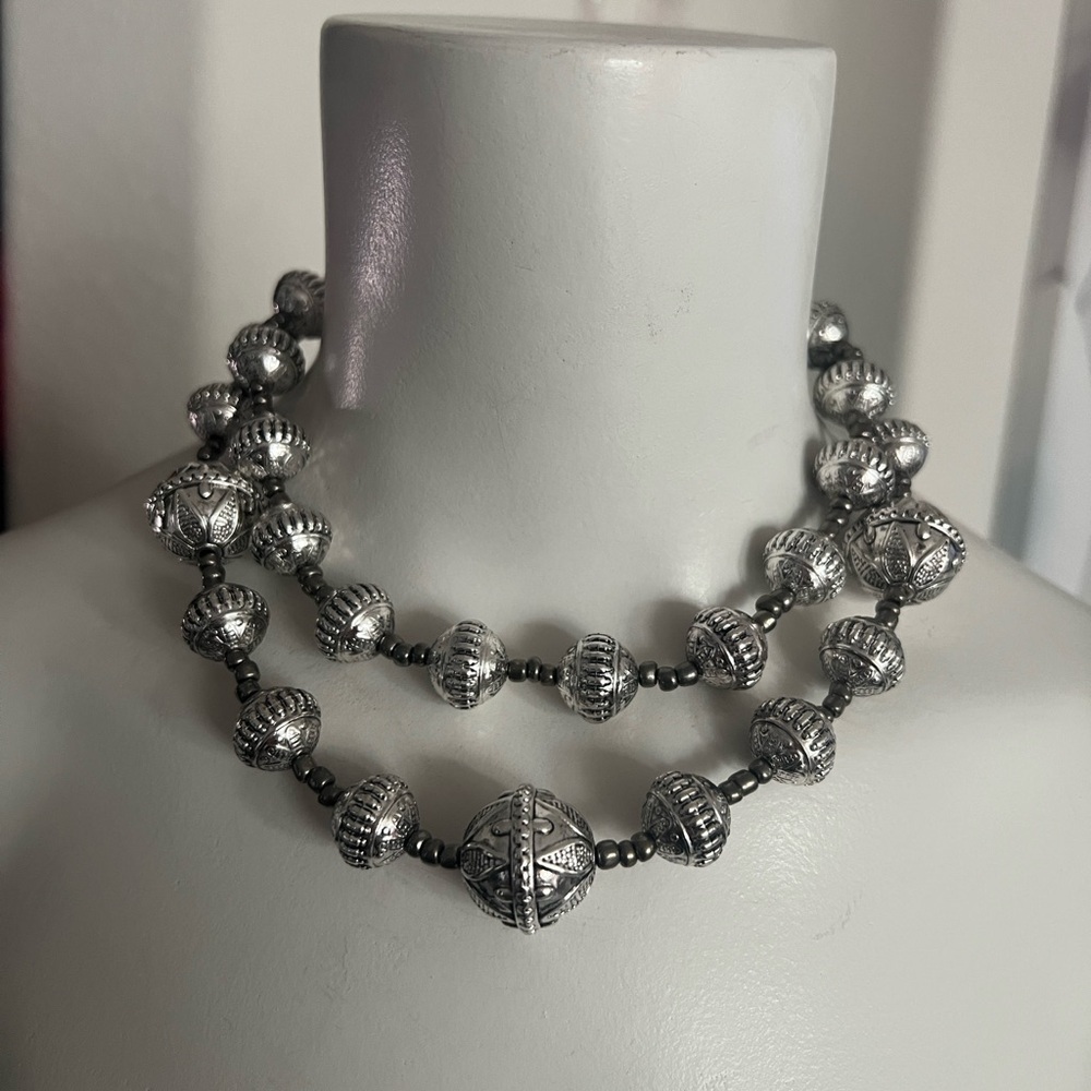 Premier Designs Silver Necklace Timeless Beaded Jewelry